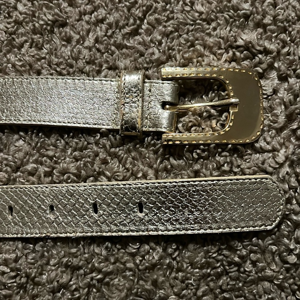 Vintage Gold Genuine Snakeskin Belt